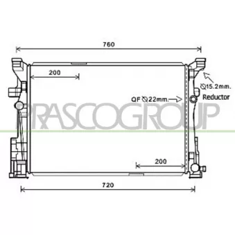 Radiateur, refroidissement du moteur PRASCO ME328R001