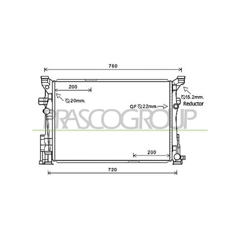 Radiateur, refroidissement du moteur PRASCO ME328R003