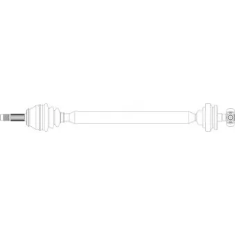 Arbre de transmission avant droit GENERAL RICAMBI FI3354