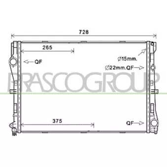 Radiateur, refroidissement du moteur PRASCO