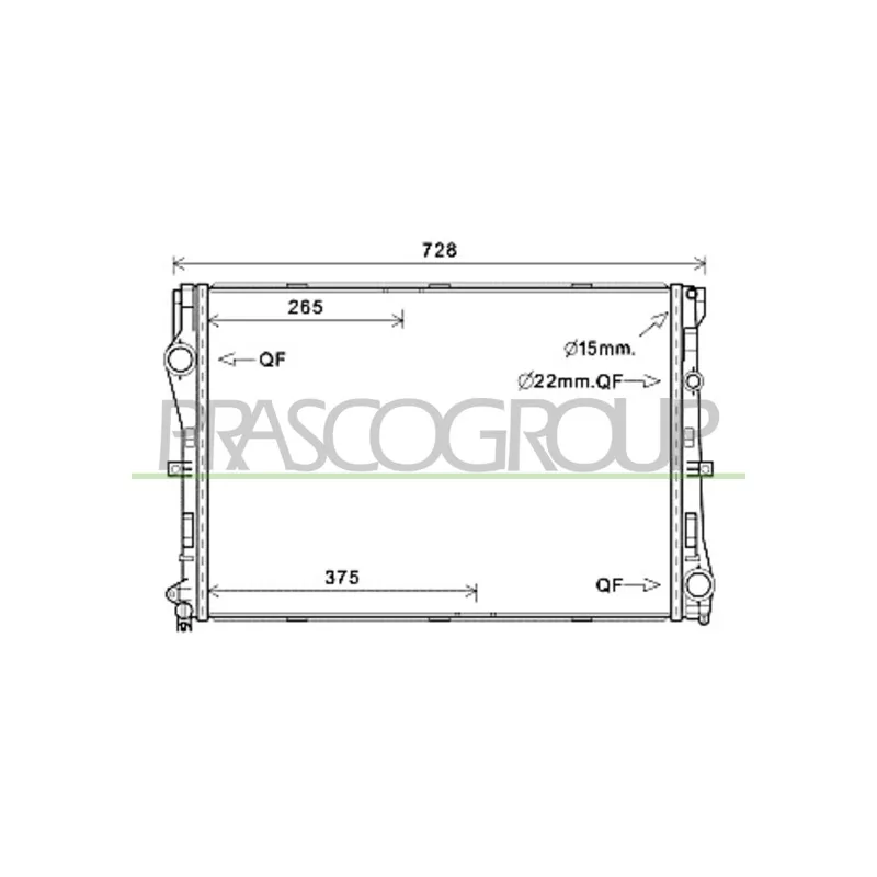 Radiateur, refroidissement du moteur PRASCO ME442R001