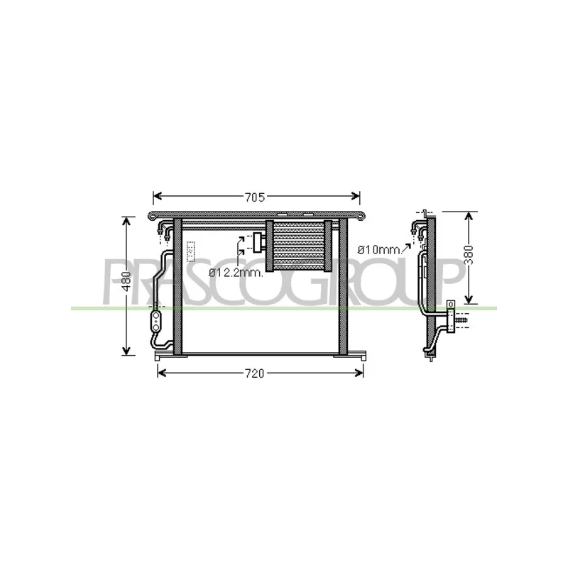Condenseur, climatisation PRASCO ME522C004
