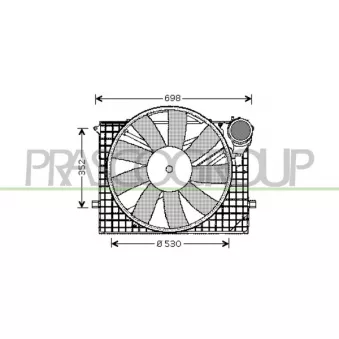 Ventilateur, refroidissement du moteur PRASCO ME522F001