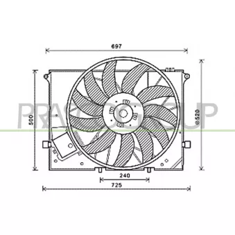 Ventilateur, refroidissement du moteur PRASCO ME522F002