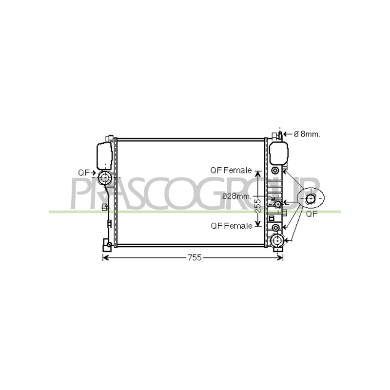 Radiateur, refroidissement du moteur PRASCO ME526R002