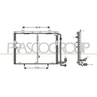 Condenseur, climatisation PRASCO ME620C002