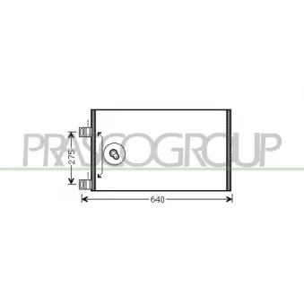 Condenseur, climatisation PRASCO ME750C001