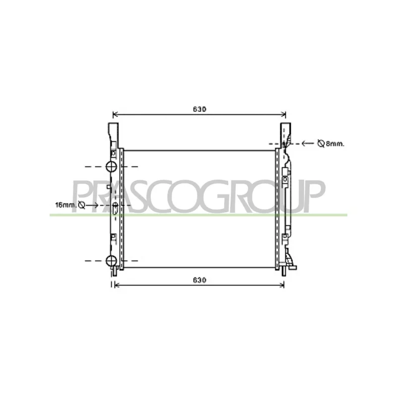 Radiateur, refroidissement du moteur PRASCO ME750R001