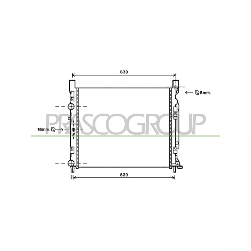 Radiateur, refroidissement du moteur PRASCO ME750R002