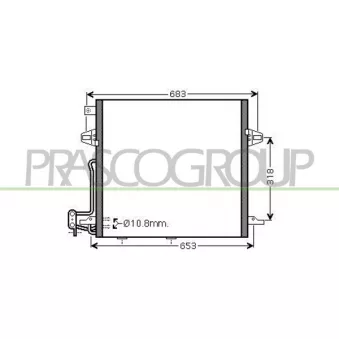 Condenseur, climatisation PRASCO ME800C001