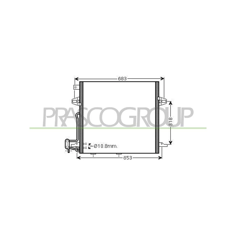 Condenseur, climatisation PRASCO ME800C001