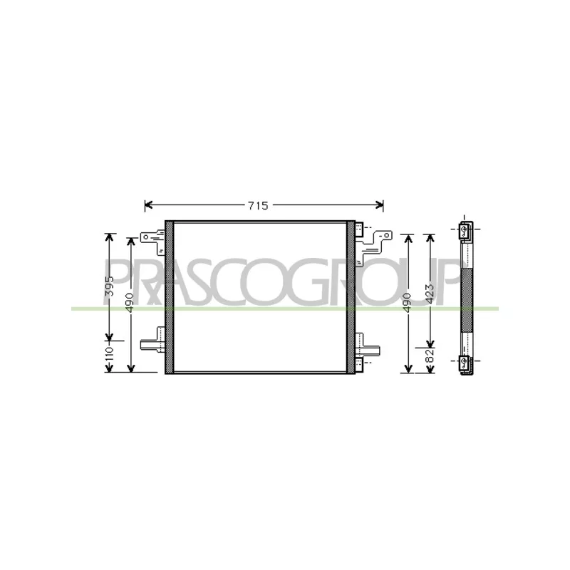 Condenseur, climatisation PRASCO ME820C001