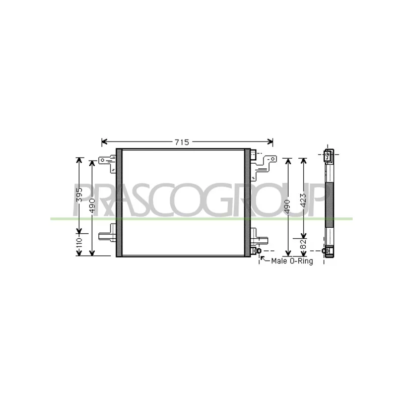 Condenseur, climatisation PRASCO ME820C003