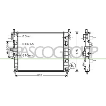 Radiateur, refroidissement du moteur PRASCO ME820R002