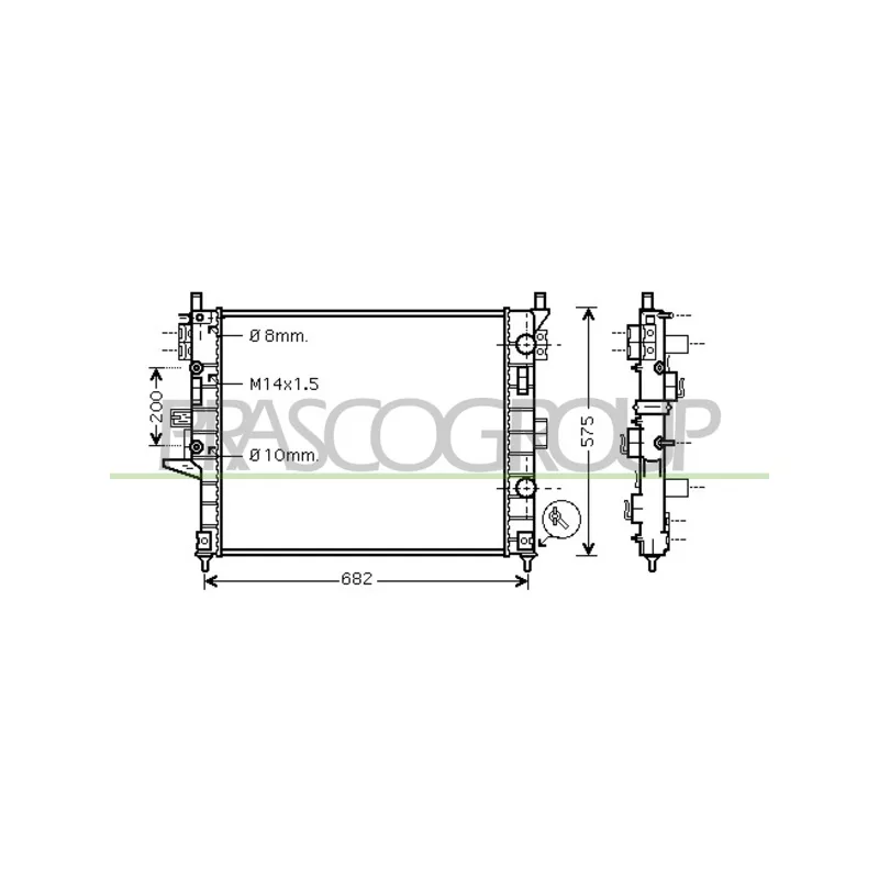 Radiateur, refroidissement du moteur PRASCO ME820R002