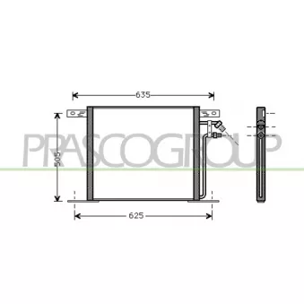 Condenseur, climatisation PRASCO ME907C001