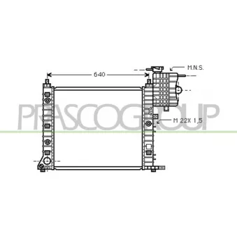 Radiateur, refroidissement du moteur PRASCO ME907R002
