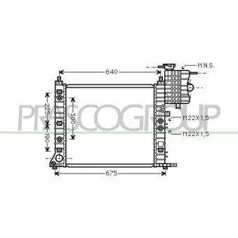 Radiateur, refroidissement du moteur PRASCO ME907R004