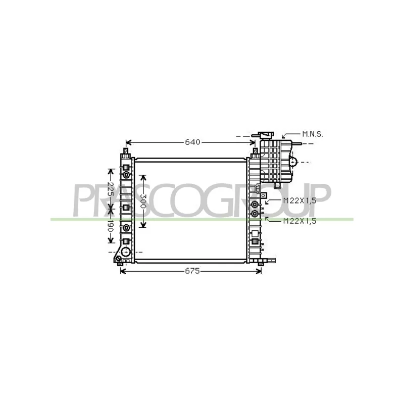 Radiateur, refroidissement du moteur PRASCO ME907R004