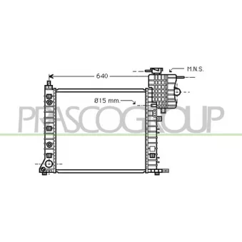 Radiateur, refroidissement du moteur PRASCO ME907R006