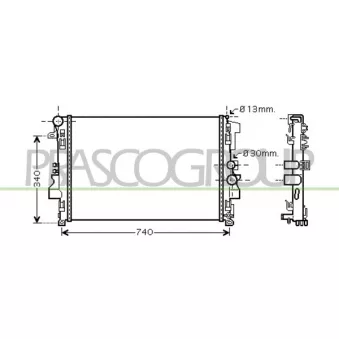 Radiateur, refroidissement du moteur PRASCO