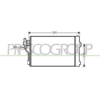 Condenseur, climatisation PRASCO ME909C002