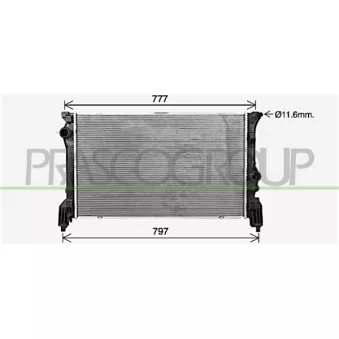 Radiateur, refroidissement du moteur PRASCO