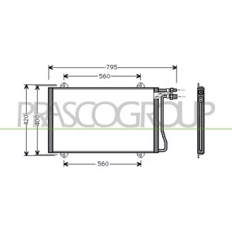 Condenseur, climatisation PRASCO ME915C001