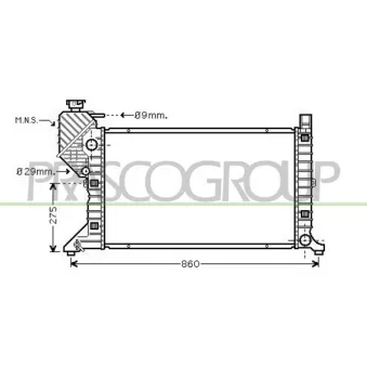 Radiateur, refroidissement du moteur PRASCO ME915R004