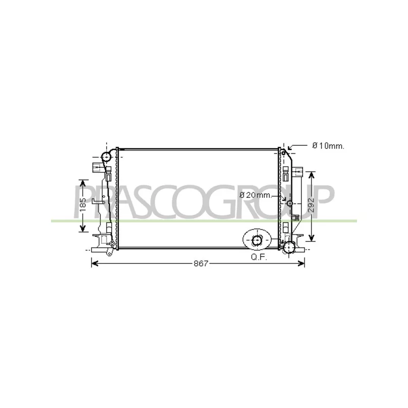Radiateur, refroidissement du moteur PRASCO ME919R001