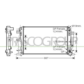 Radiateur, refroidissement du moteur PRASCO ME919R006