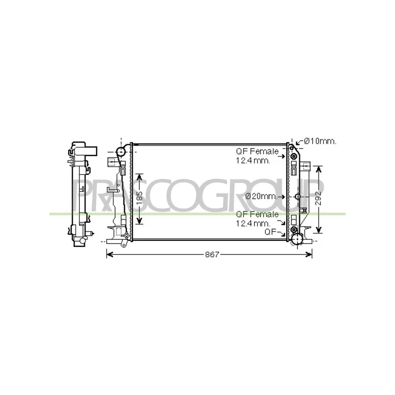 Radiateur, refroidissement du moteur PRASCO ME919R006