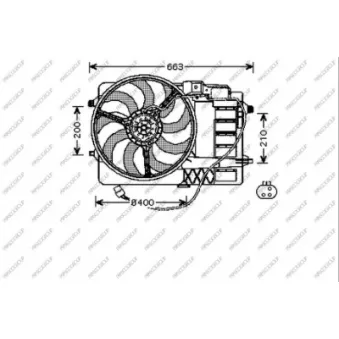 Ventilateur, refroidissement du moteur PRASCO MN304F002