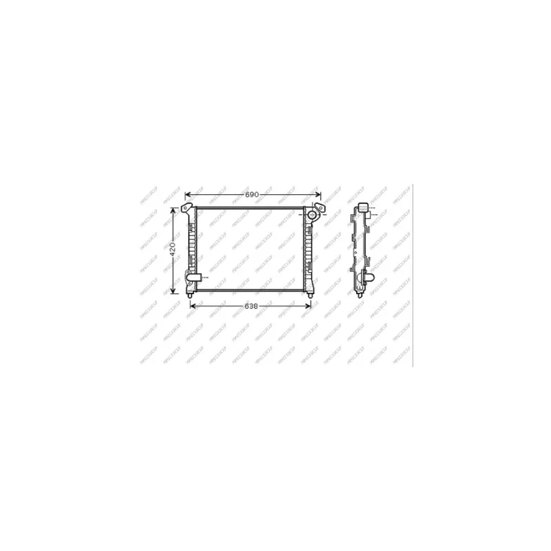 Radiateur, refroidissement du moteur PRASCO MN304R002