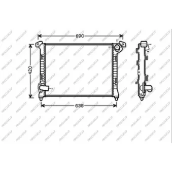 Radiateur, refroidissement du moteur PRASCO MN306R005