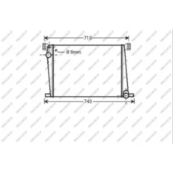 Radiateur, refroidissement du moteur PRASCO MN308R003