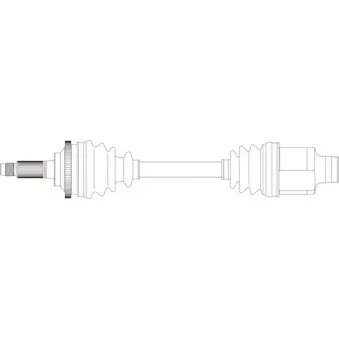 Arbre de transmission avant droit GENERAL RICAMBI MZ3153