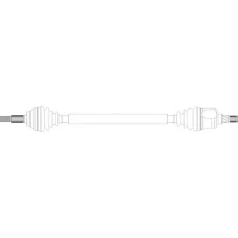 Arbre de transmission avant droit GENERAL RICAMBI ND3043