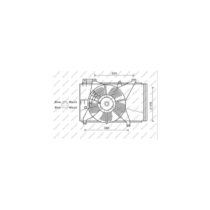 Ventilateur, refroidissement du moteur PRASCO MZ309F001