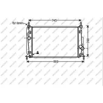 Radiateur, refroidissement du moteur PRASCO MZ330R001