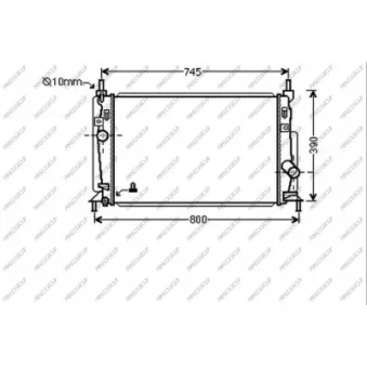 Radiateur, refroidissement du moteur PRASCO MZ330R002