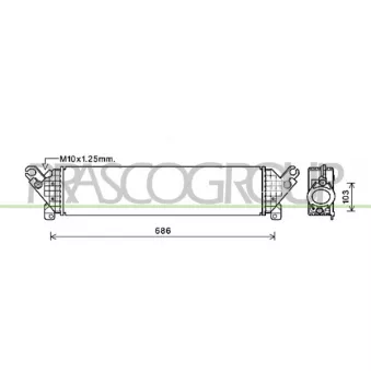 Intercooler, échangeur PRASCO MZ332N001