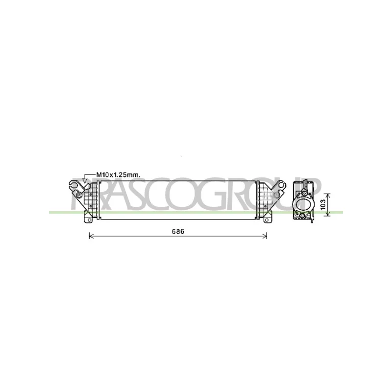 Intercooler, échangeur PRASCO MZ332N001