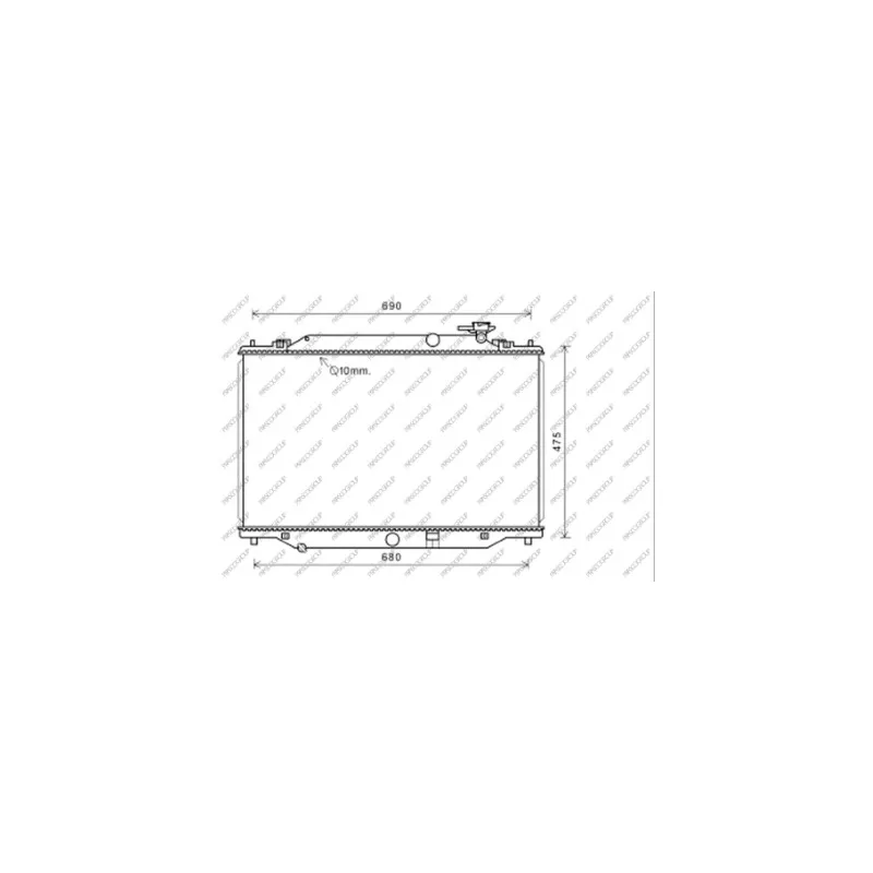 Radiateur, refroidissement du moteur PRASCO MZ702R002