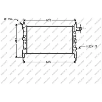 Radiateur, refroidissement du moteur PRASCO OP013R002