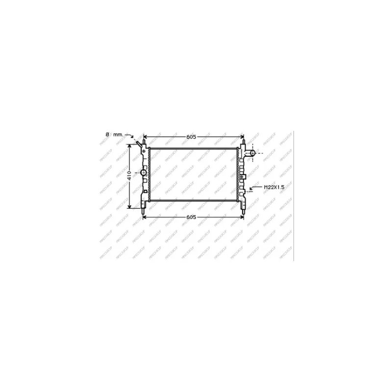 Radiateur, refroidissement du moteur PRASCO OP013R002