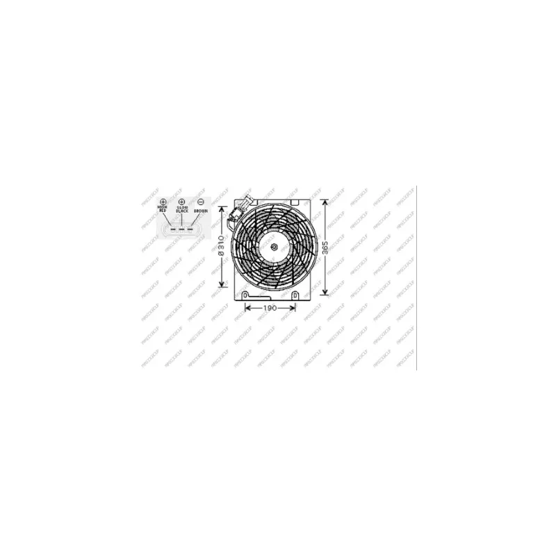 Ventilateur, refroidissement du moteur PRASCO OP017F001