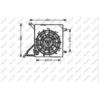 Ventilateur, refroidissement du moteur PRASCO OP017F004