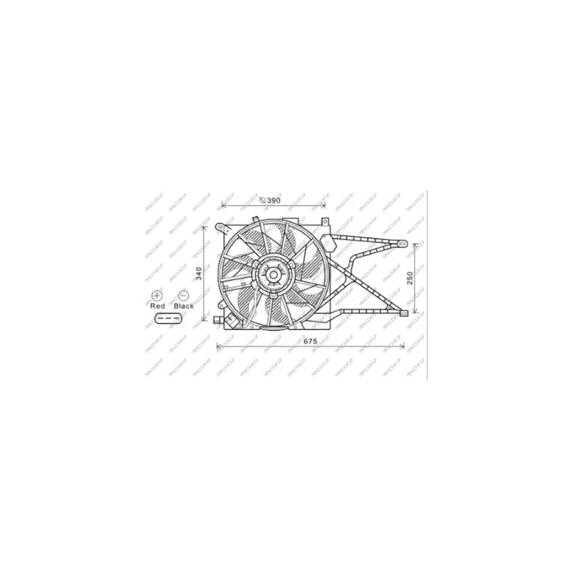 Ventilateur, refroidissement du moteur PRASCO OP017F007
