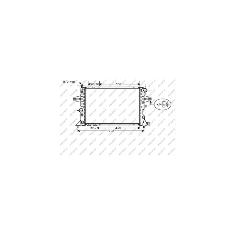 Radiateur, refroidissement du moteur PRASCO OP017R002